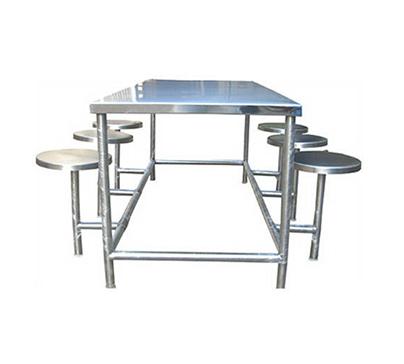 Stainless Steel Dining Table Six Seater 